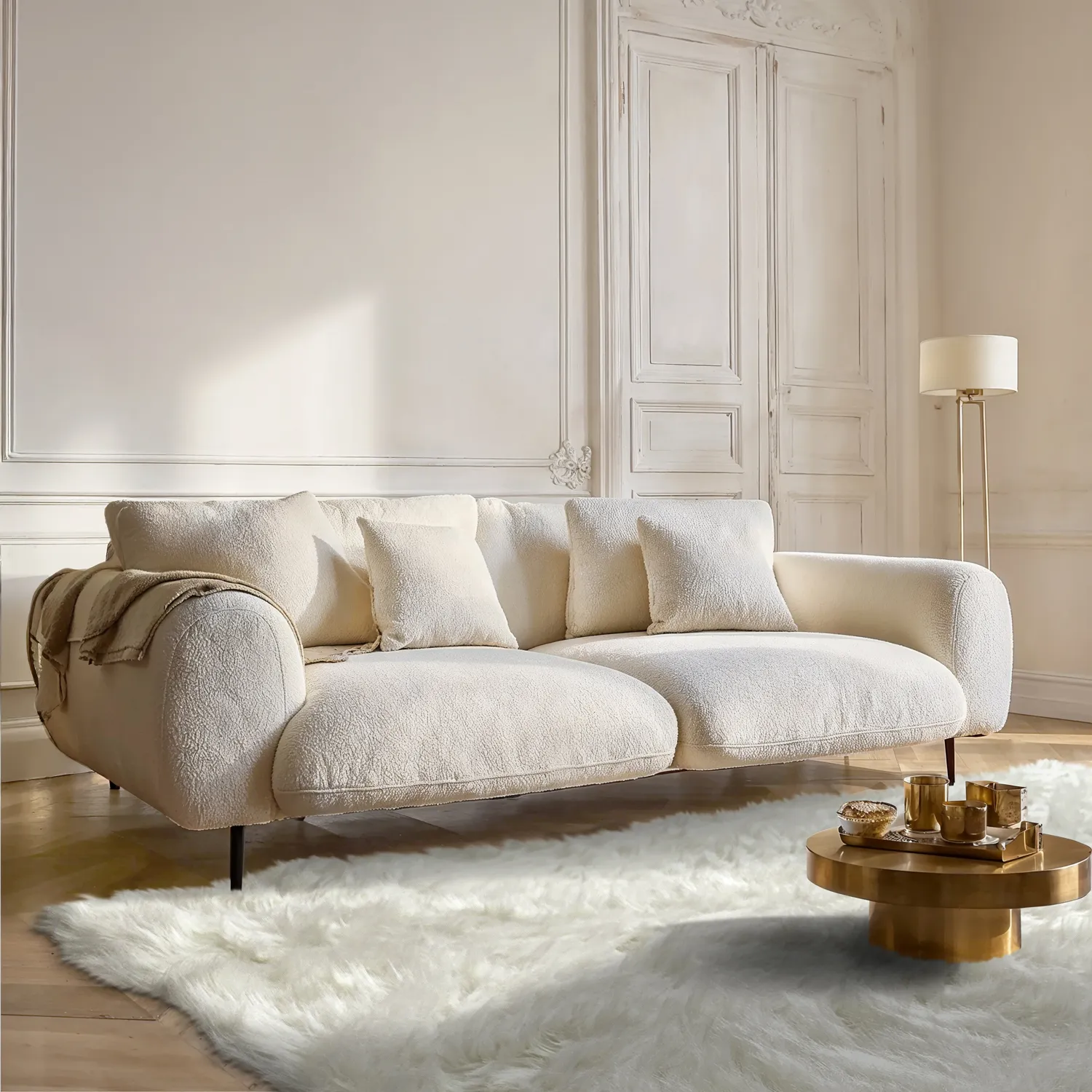 Tapis shaggy - Sohar (blanc)