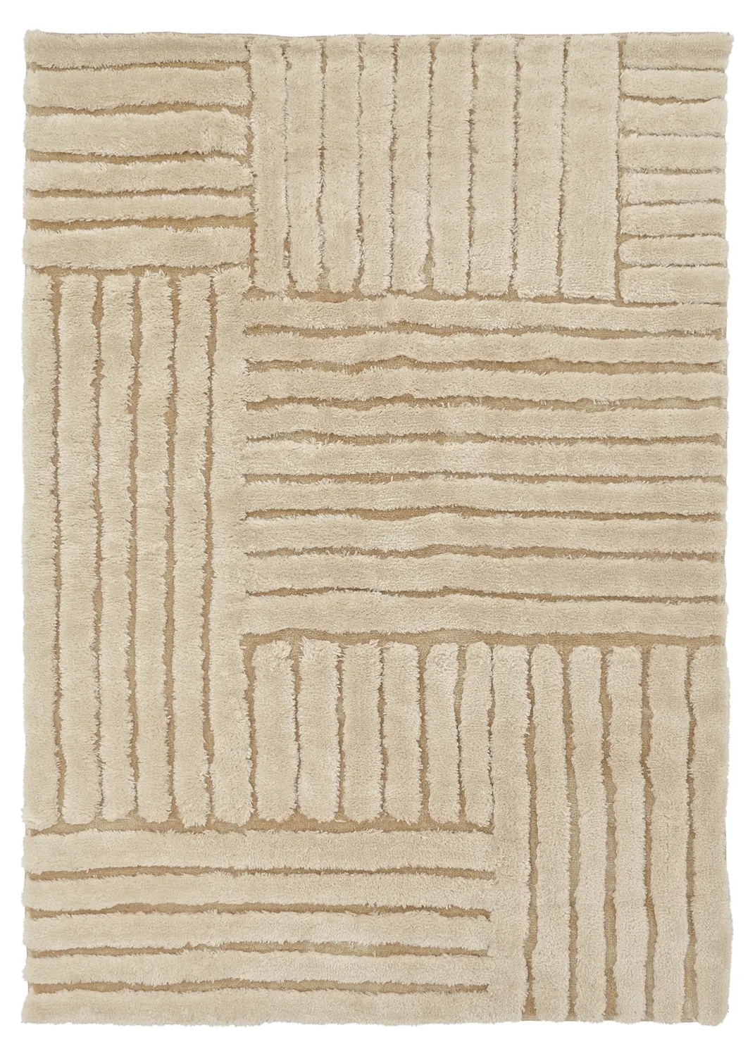 Tapis shaggy - Tyros (beige/crème)
