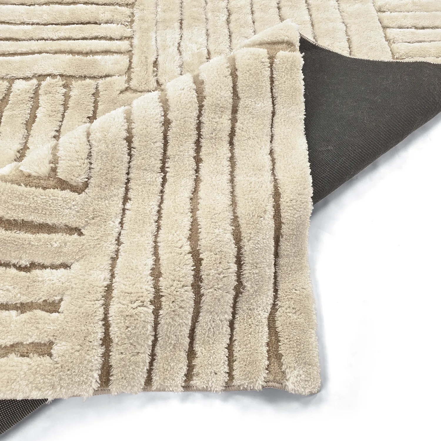 Tapis shaggy - Tyros (beige/crème)