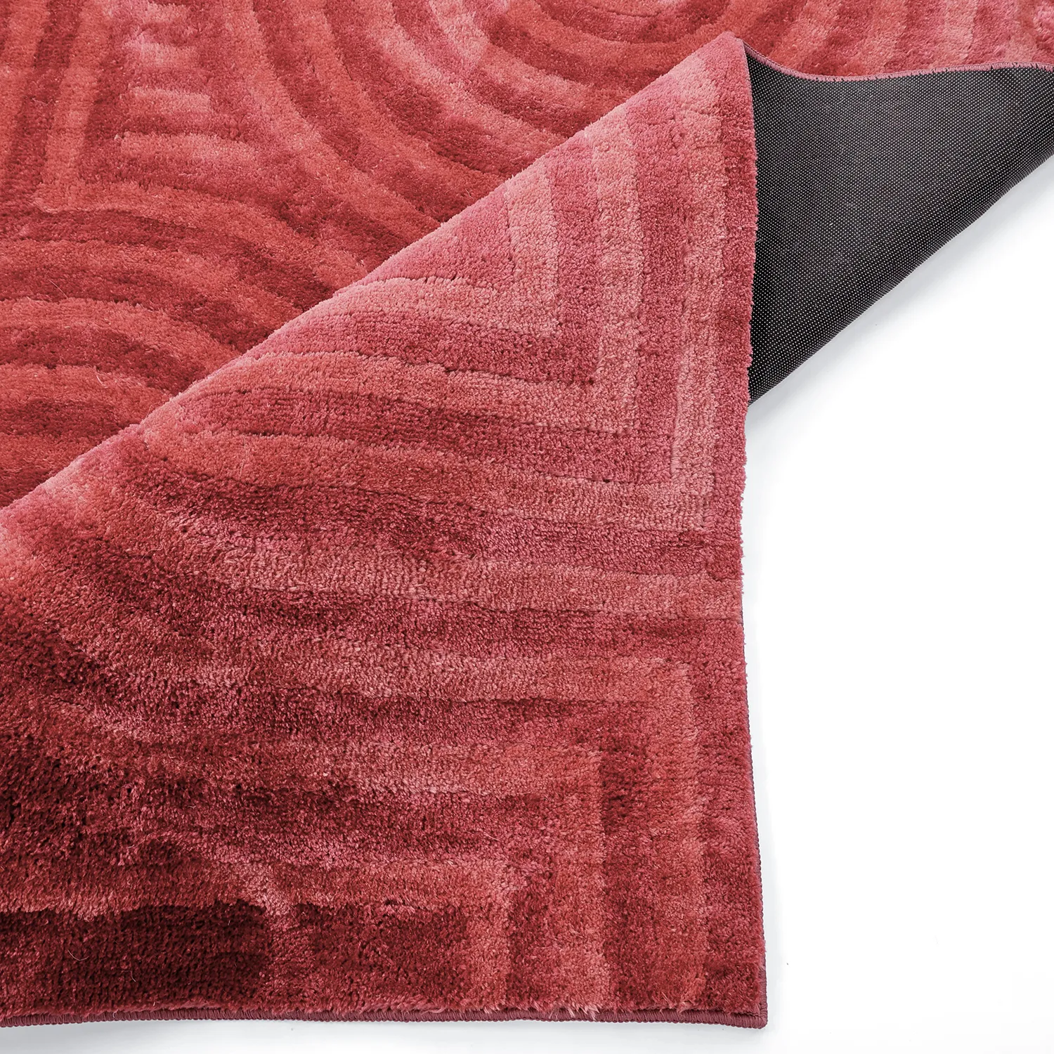 Tapis shaggy - Volos (rouge/rose)