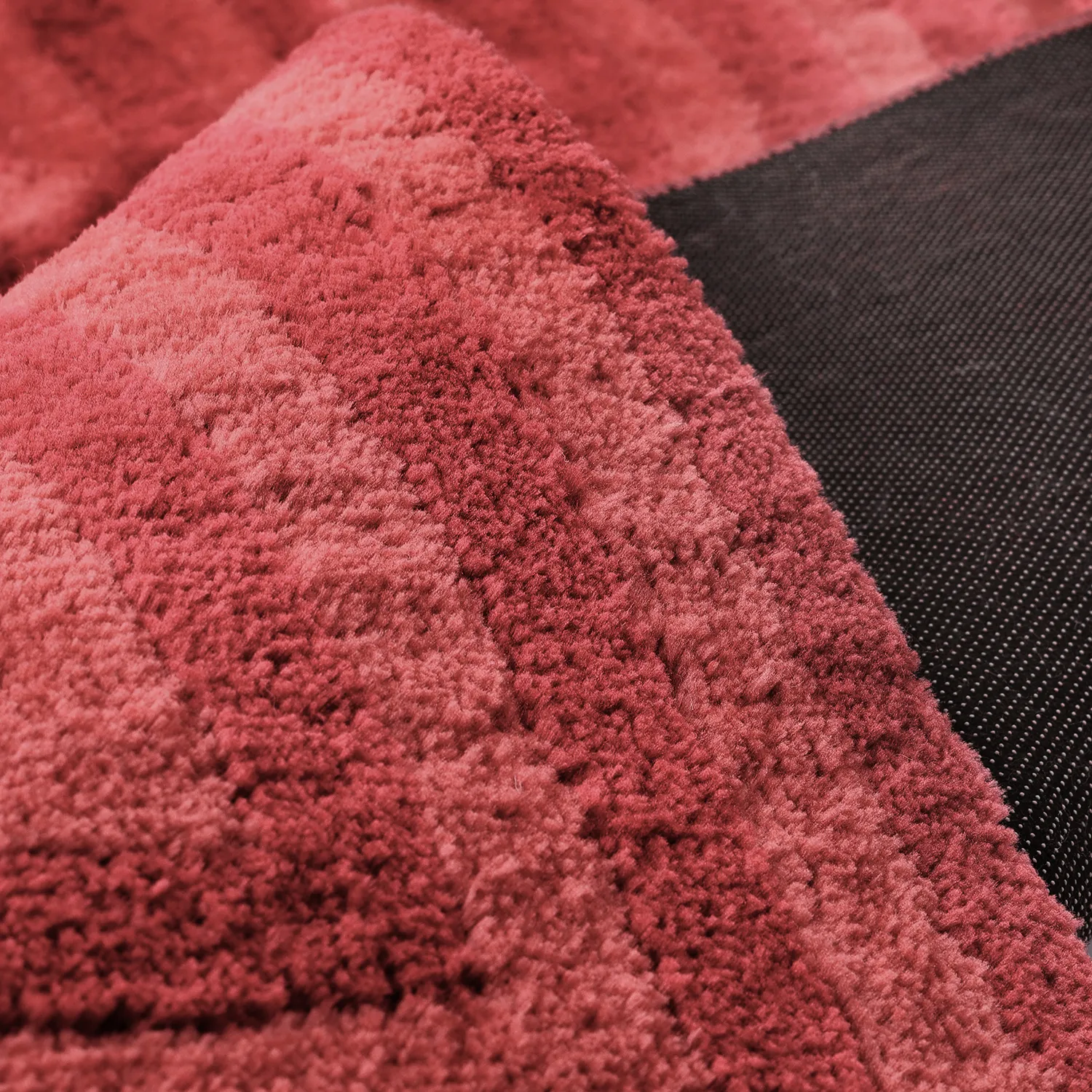 Tapis shaggy - Volos (rouge/rose)