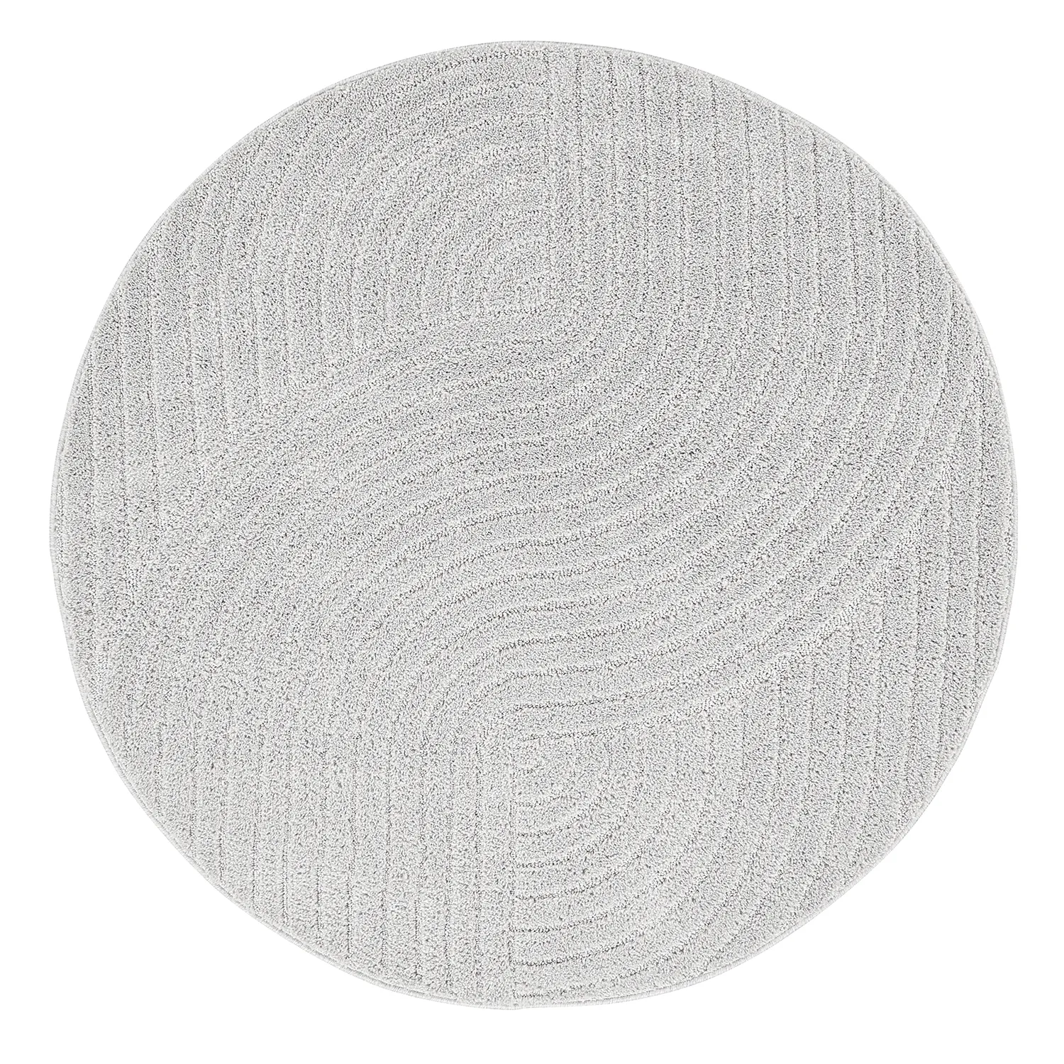 Tapis ronds - Wendy (gris clair)