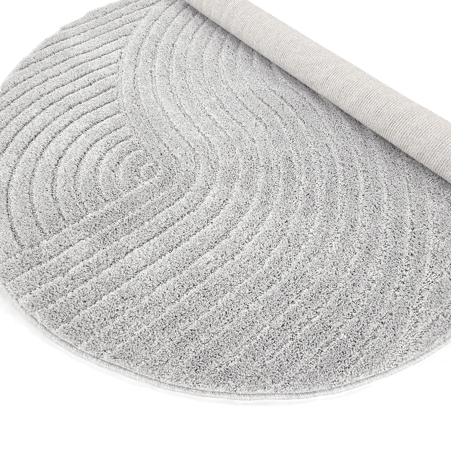 Tapis ronds - Wendy (gris clair)