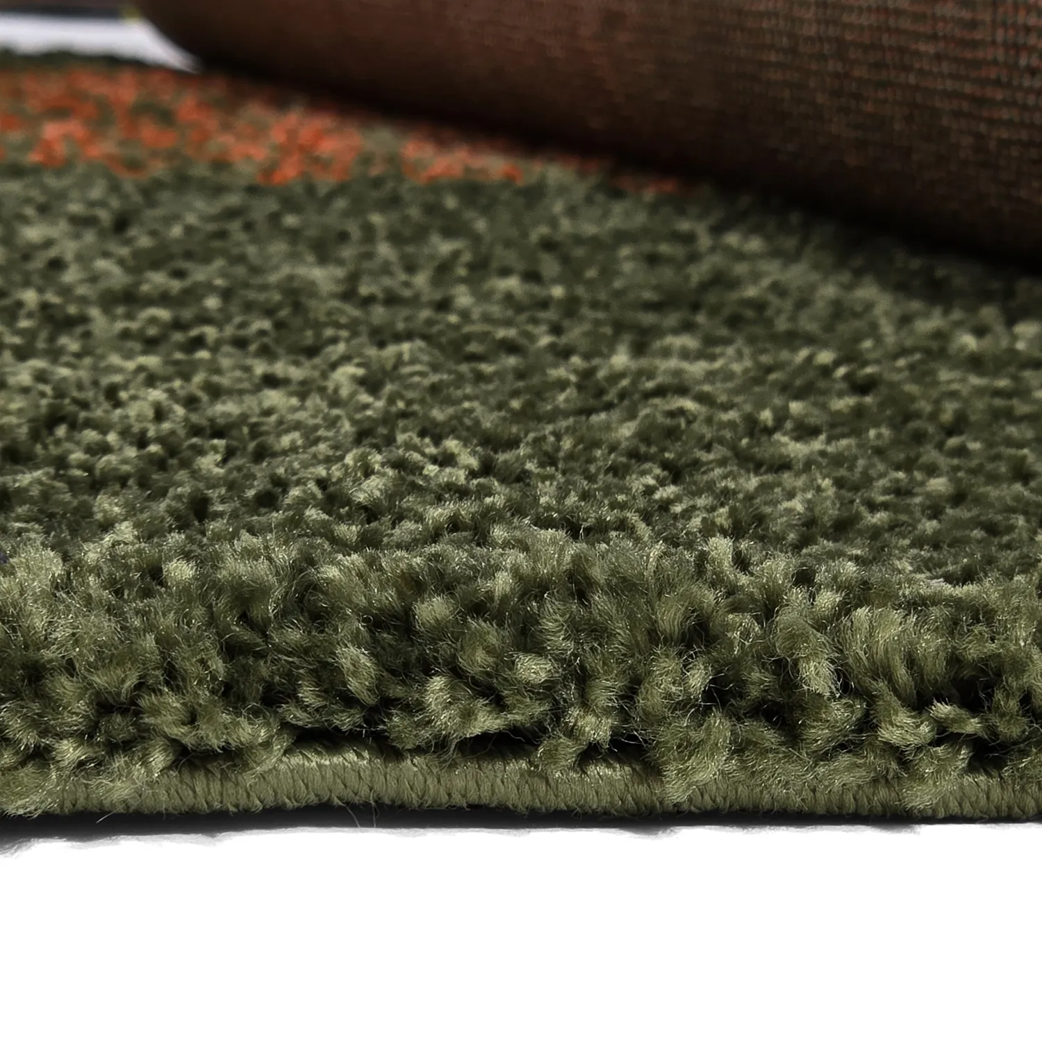 Tapis à poils longs - Zagora (vert/orange)