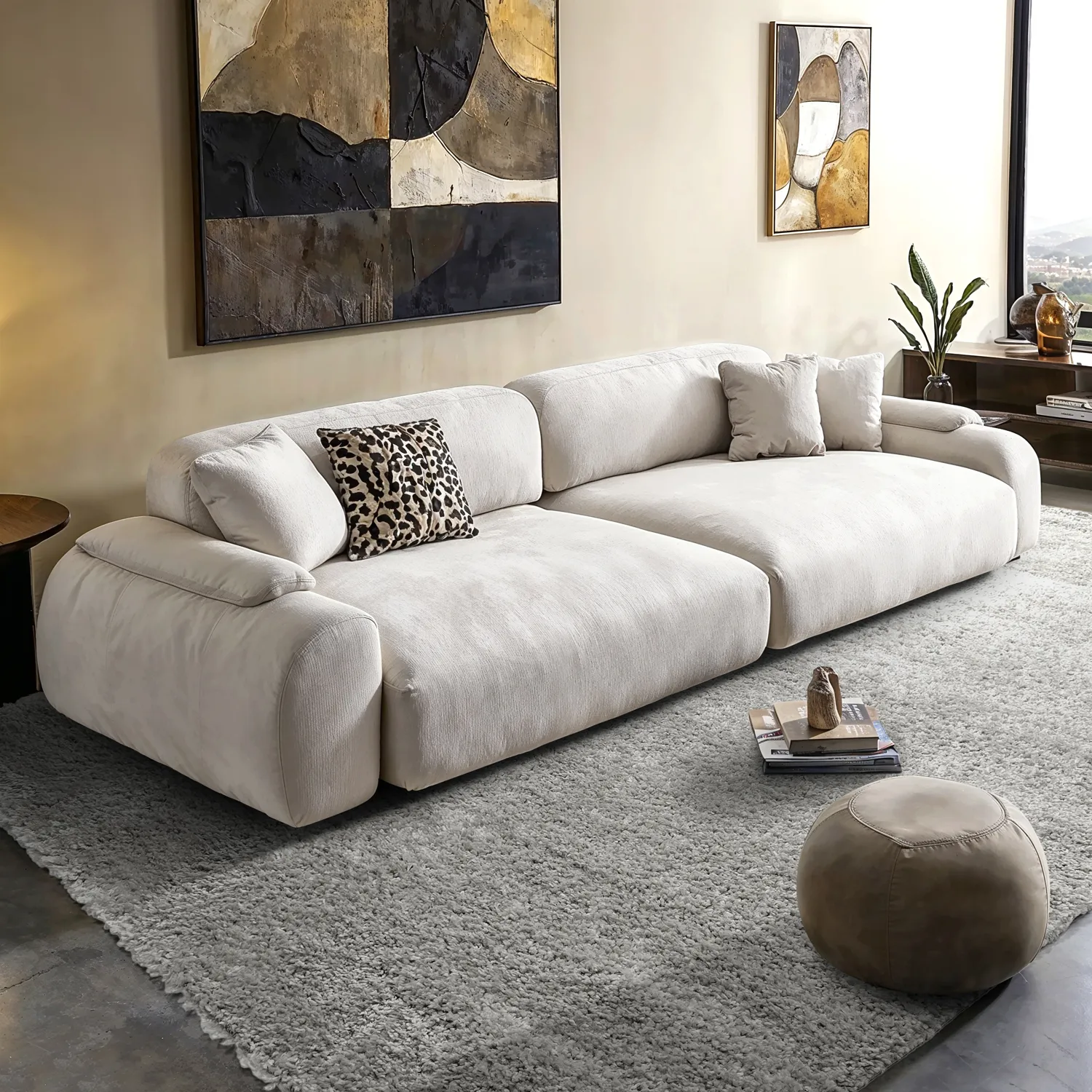 Tapis à poils longs - Zoe (gris)