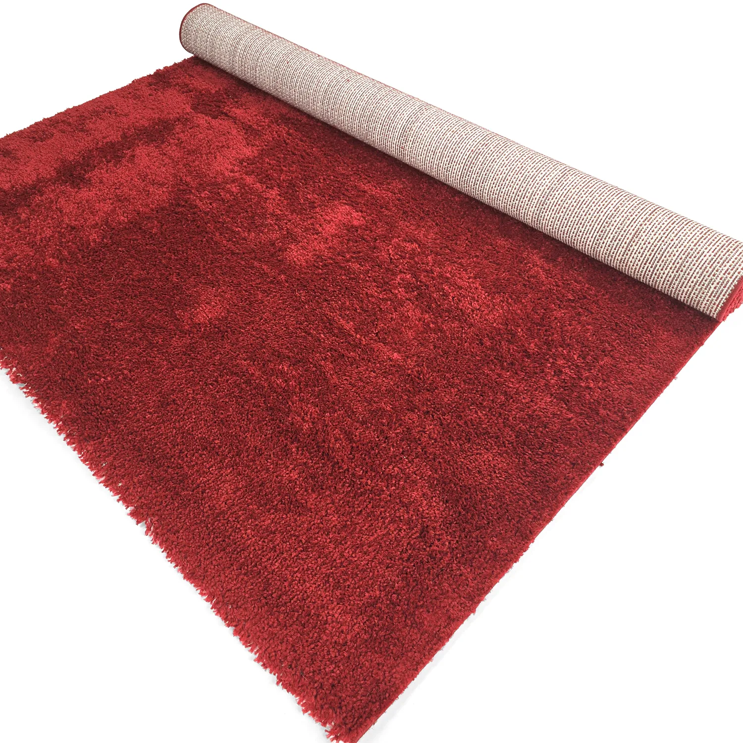 Tapis à poils longs - Zoe (rouge)