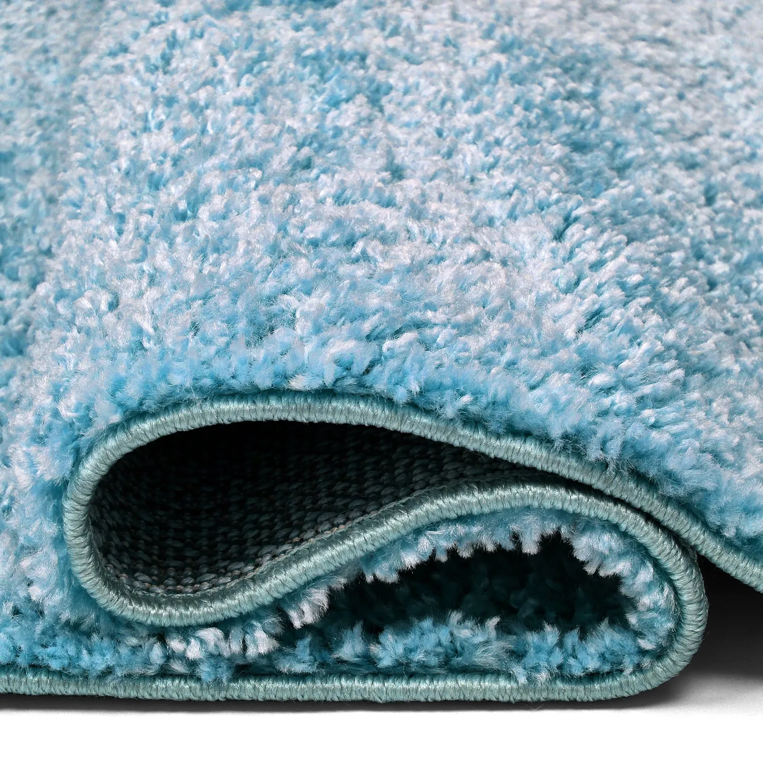 Tapis à poils longs - Zoe (turquoise)