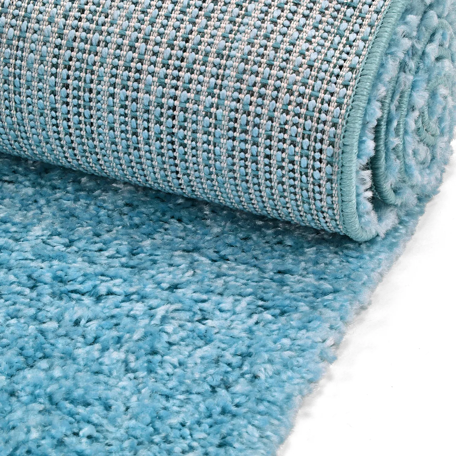 Tapis à poils longs - Zoe (turquoise)