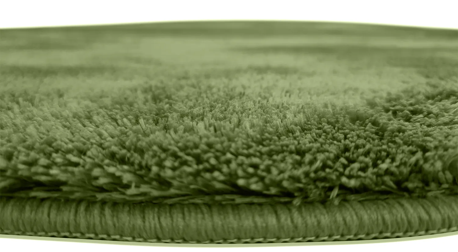Tapis ronds - Aranga Super Soft Fur (vert olive)