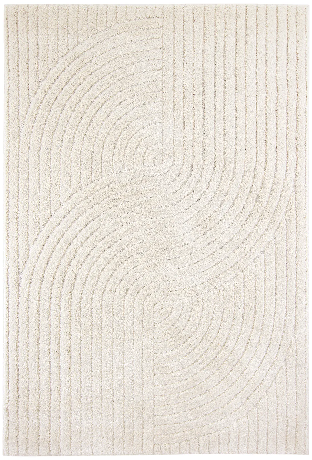 Tapis à poils longs - Wendy (blanc cassé)