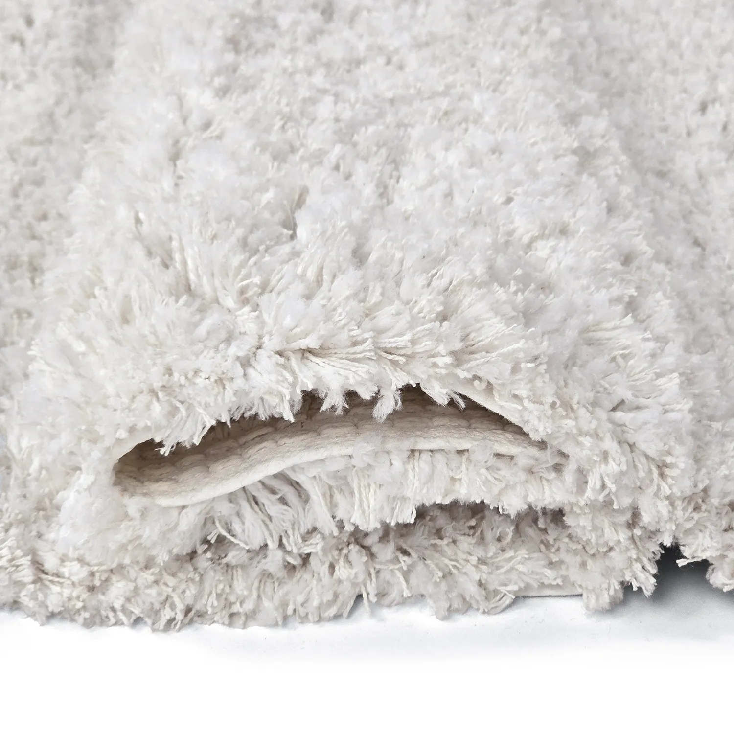 Tapis shaggy - Combarro Solid Cotton Shaggy (crème)