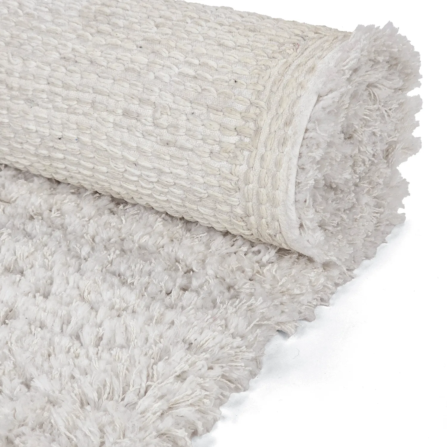 Tapis shaggy - Combarro Solid Cotton Shaggy (crème)