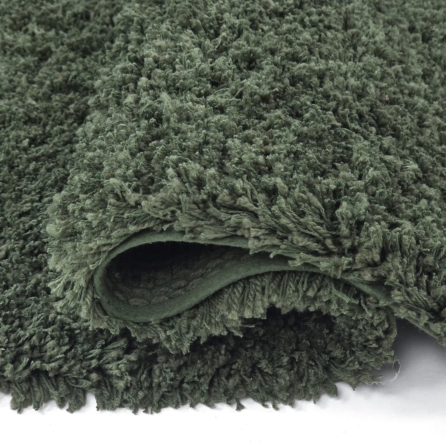 Tapis shaggy - Combarro Solid Cotton Shaggy (vert)