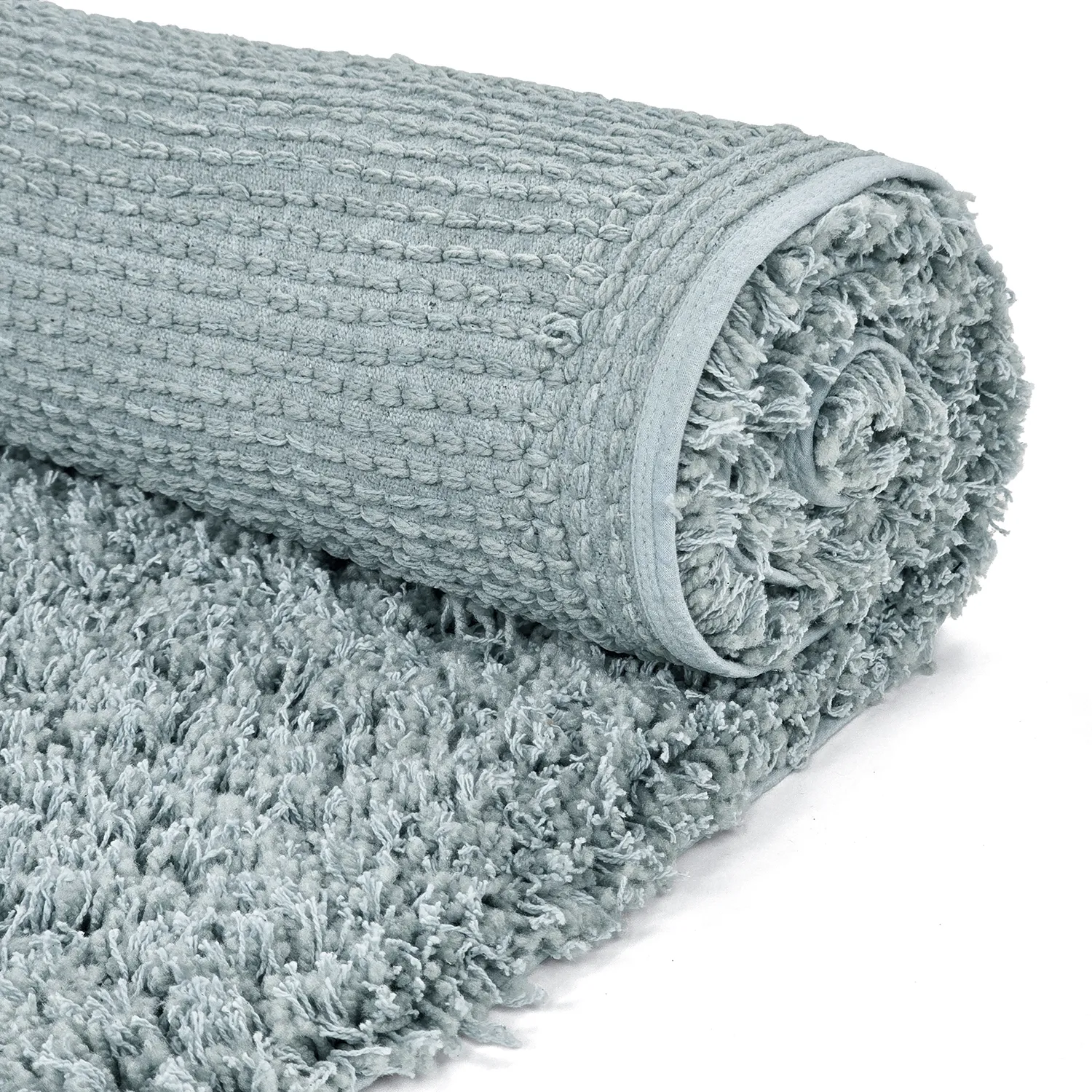Tapis shaggy - Combarro Solid Cotton Shaggy (bleu clair)