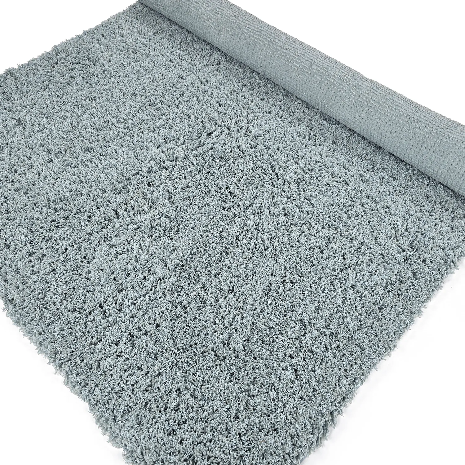 Tapis shaggy - Combarro Solid Cotton Shaggy (bleu clair)