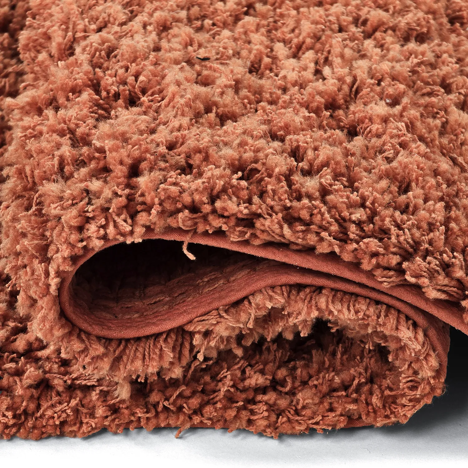 Tapis shaggy - Combarro Solid Cotton Shaggy (orange clair)