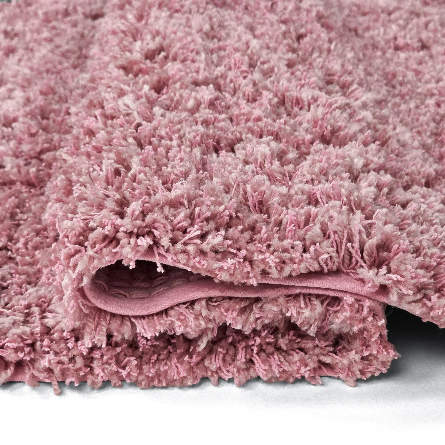 Tapis shaggy - Combarro Solid Cotton Shaggy (rose clair)