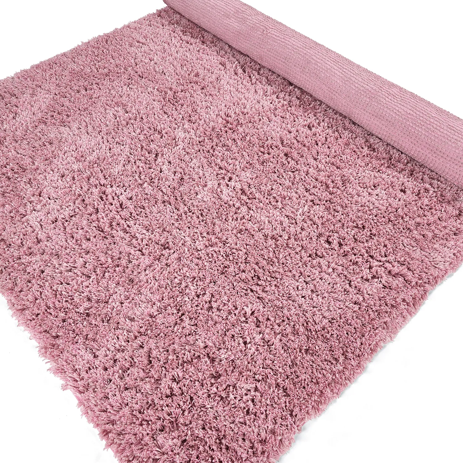 Tapis shaggy - Combarro Solid Cotton Shaggy (rose clair)