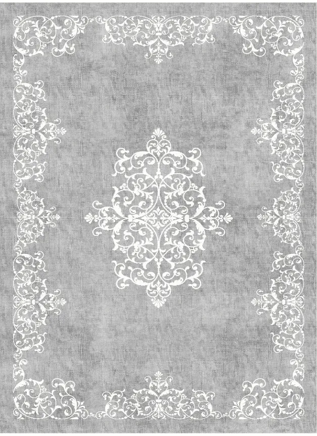 Tapis Wilton - Santi (gris/blanc)