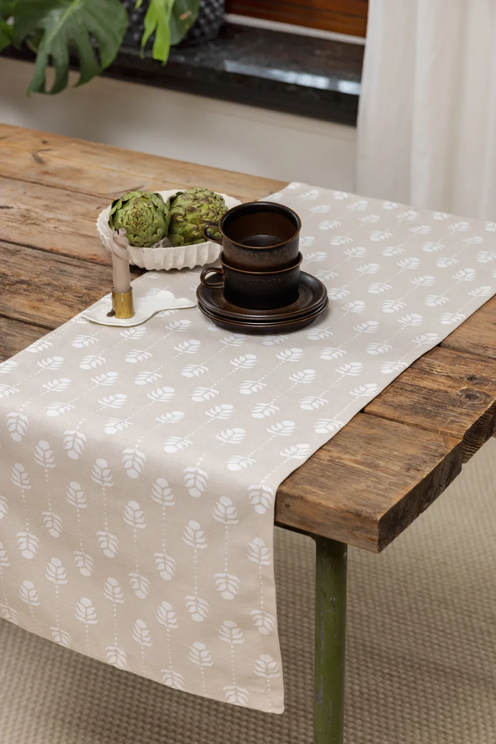 Chemins de table - Chemins Sari (beige moyen)
