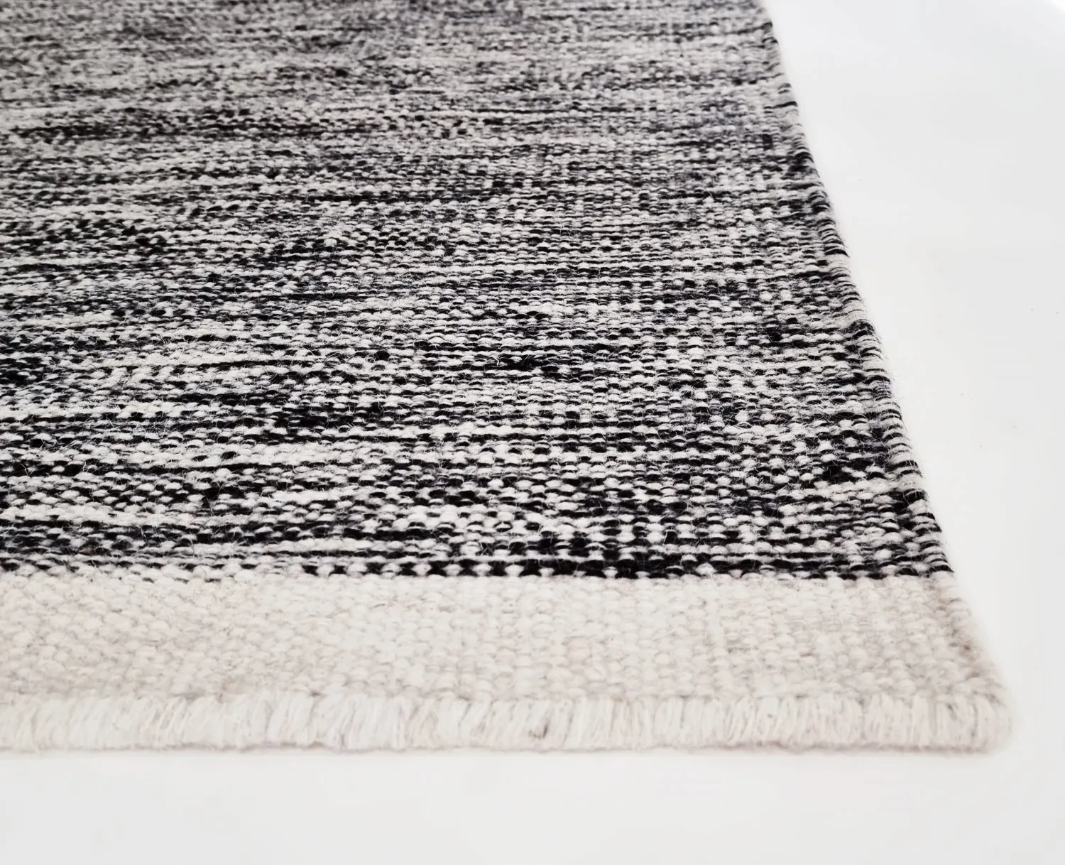 Tapis en laine - Savona (noir/blanc)