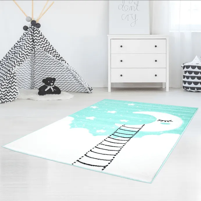 Tapis pour enfants - Bueno Moon (turquoise)