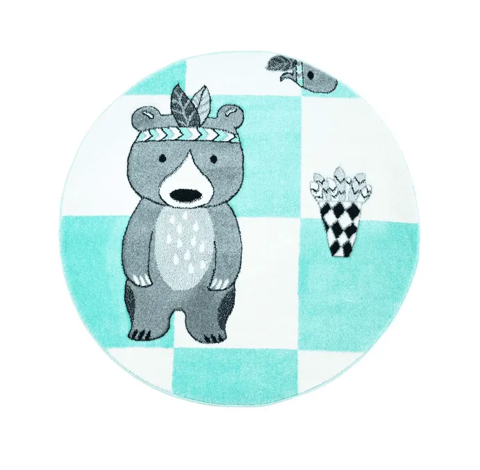Tapis pour enfants - Bueno Indian Bear (turquoise)