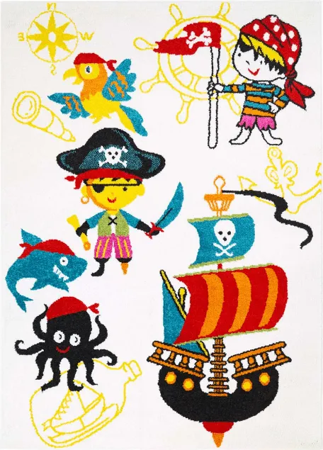 Tapis pour enfants - Moda Pirate (blanc)