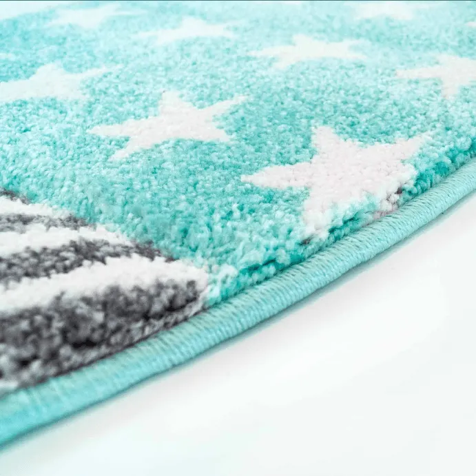 Tapis pour enfants - Bueno Night Stars Rond (turquoise)