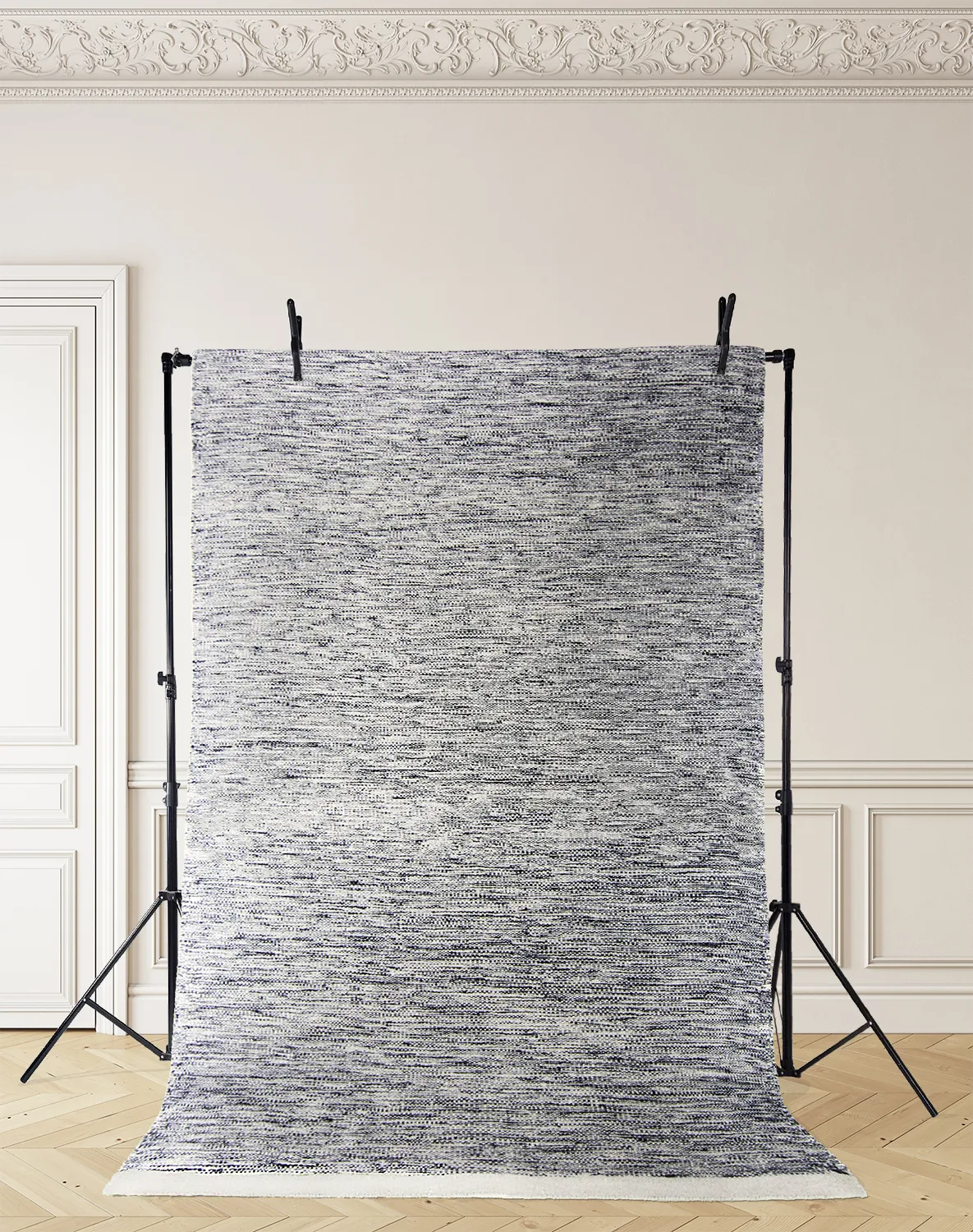 Tapis en laine - Savona (noir/blanc)