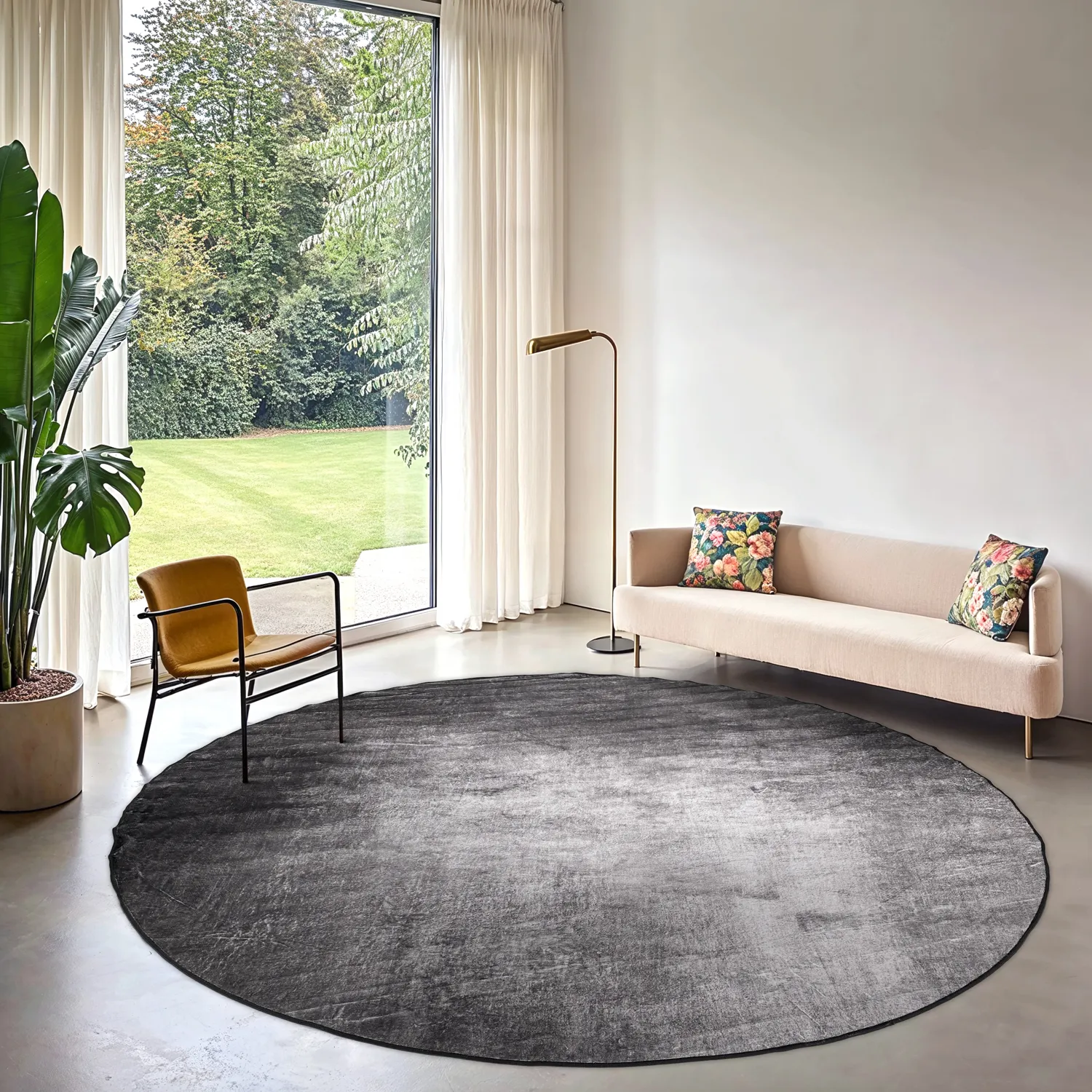 Tapis rond - Serifos (gris)