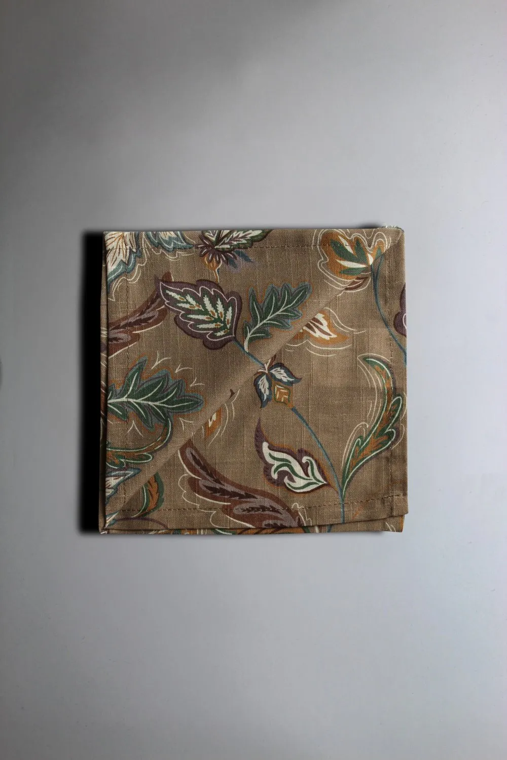 Serviettes de table en tissu - lot de 4 Dagny (marron)