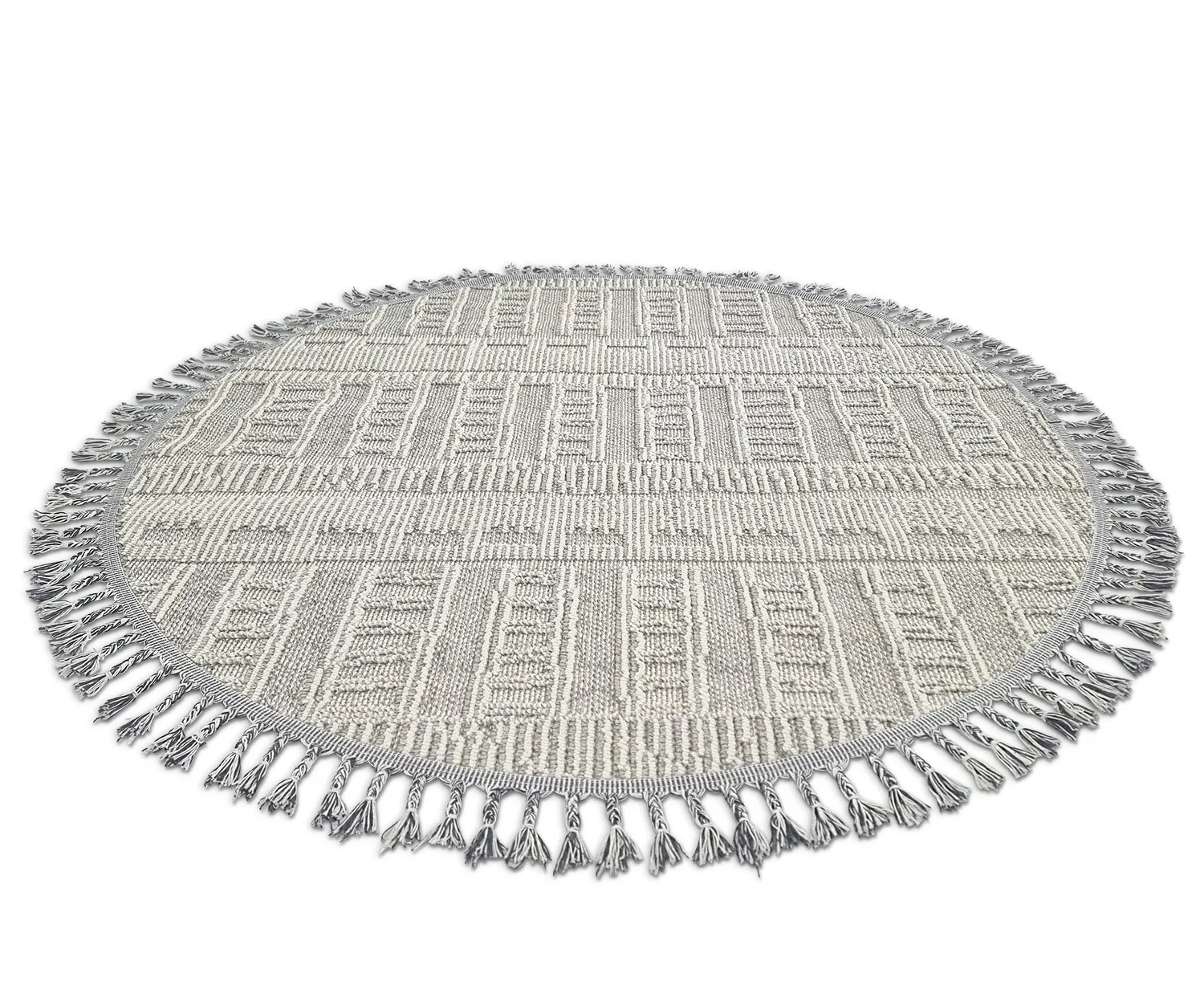 Tapis rond - Intérieur/Extérieur Diego (gris)
