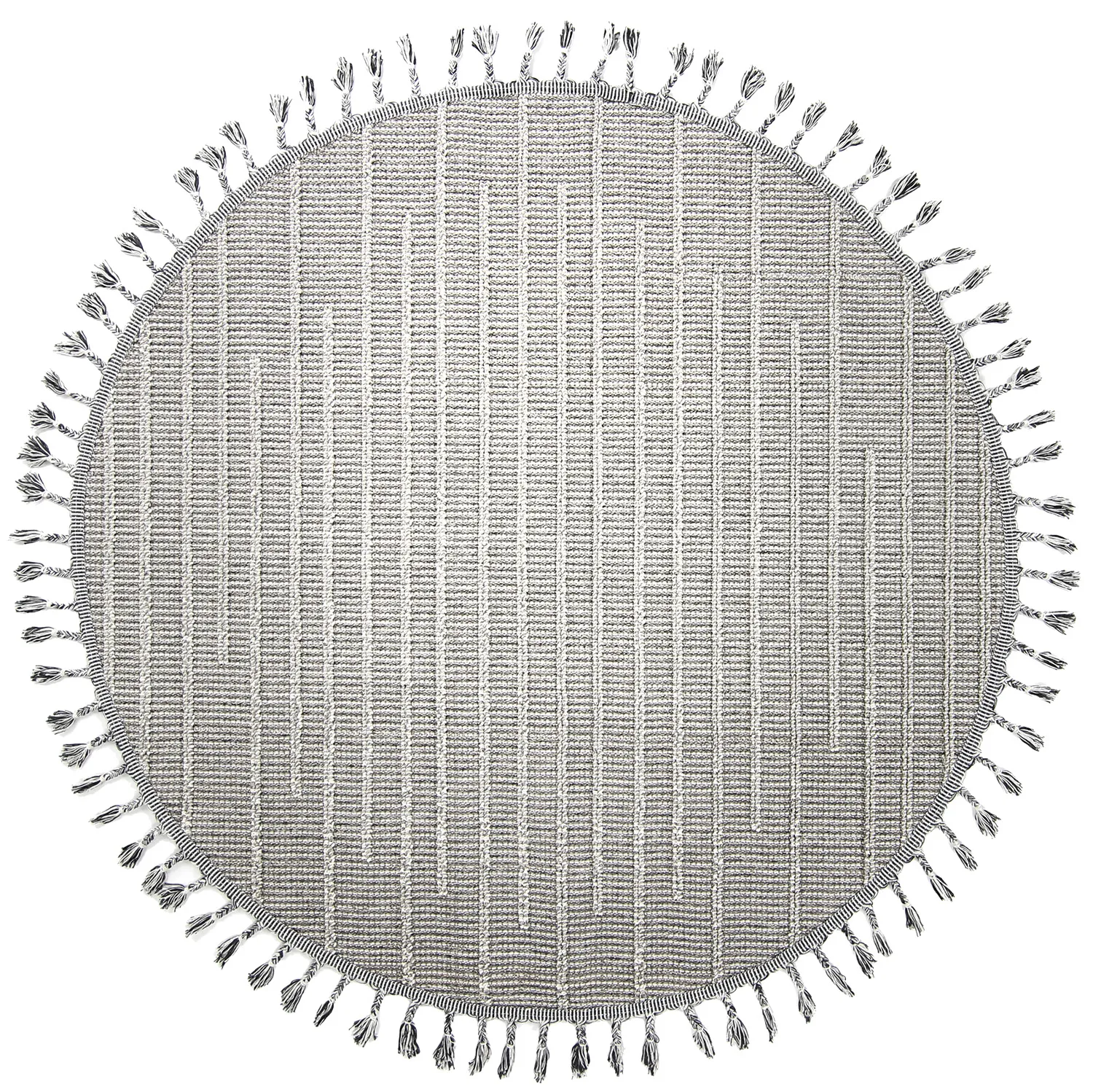 Tapis rond - Intérieur/Extérieur Indiana (gris)