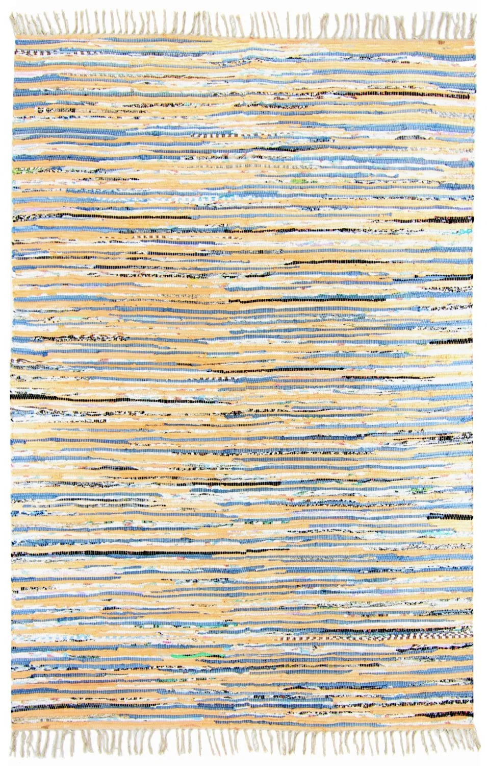 Tapis patchwork - Delhi (beige/bleu)