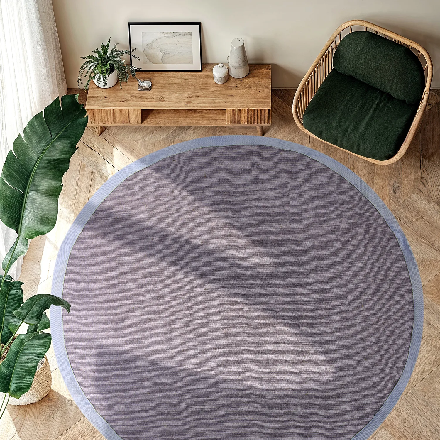 Tapis rond (sisal) - Agave (gris)