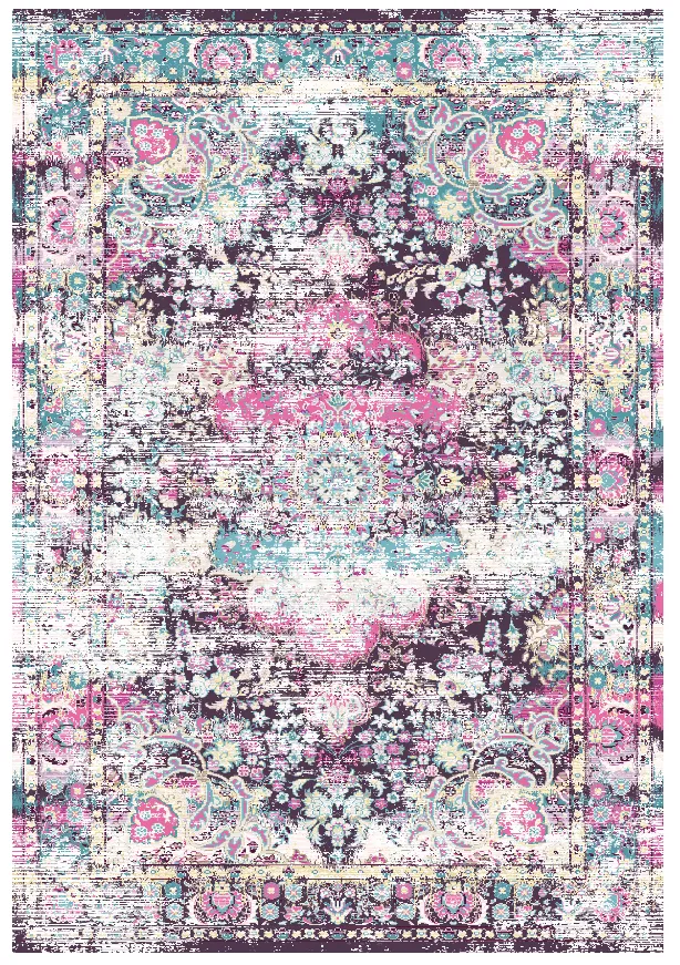 Tapis Wilton - Jedaida (rose/multicolore)