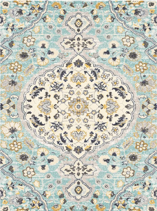 Tapis Wilton - Mojácar (bleu)