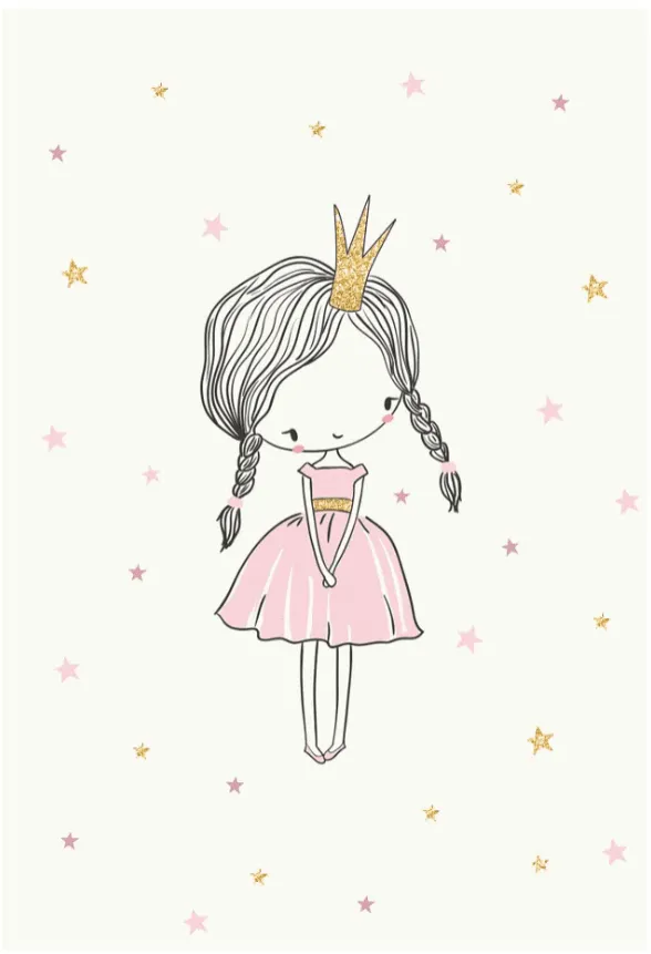 Tapis enfant - Princess (rose)