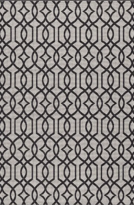 Tapis en coton - Orsa (gris clair/noir)