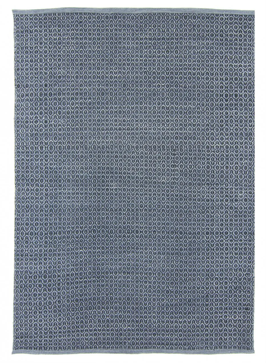Tapis en laine - Snowshill (bleu/noir)