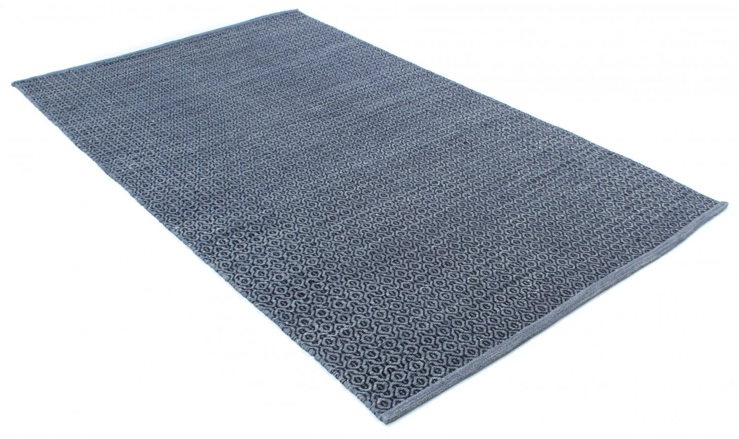 Tapis en laine - Snowshill (bleu/noir)