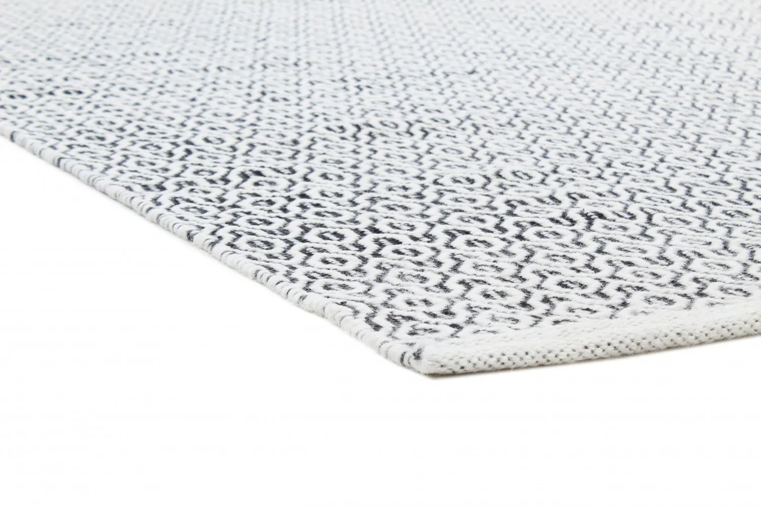 Tapis en laine - Snowshill (noir/blanc)