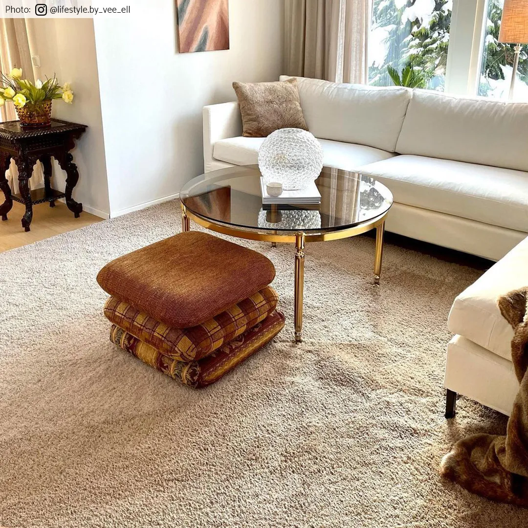 Tapis moelleux - Soft Shine (beige)