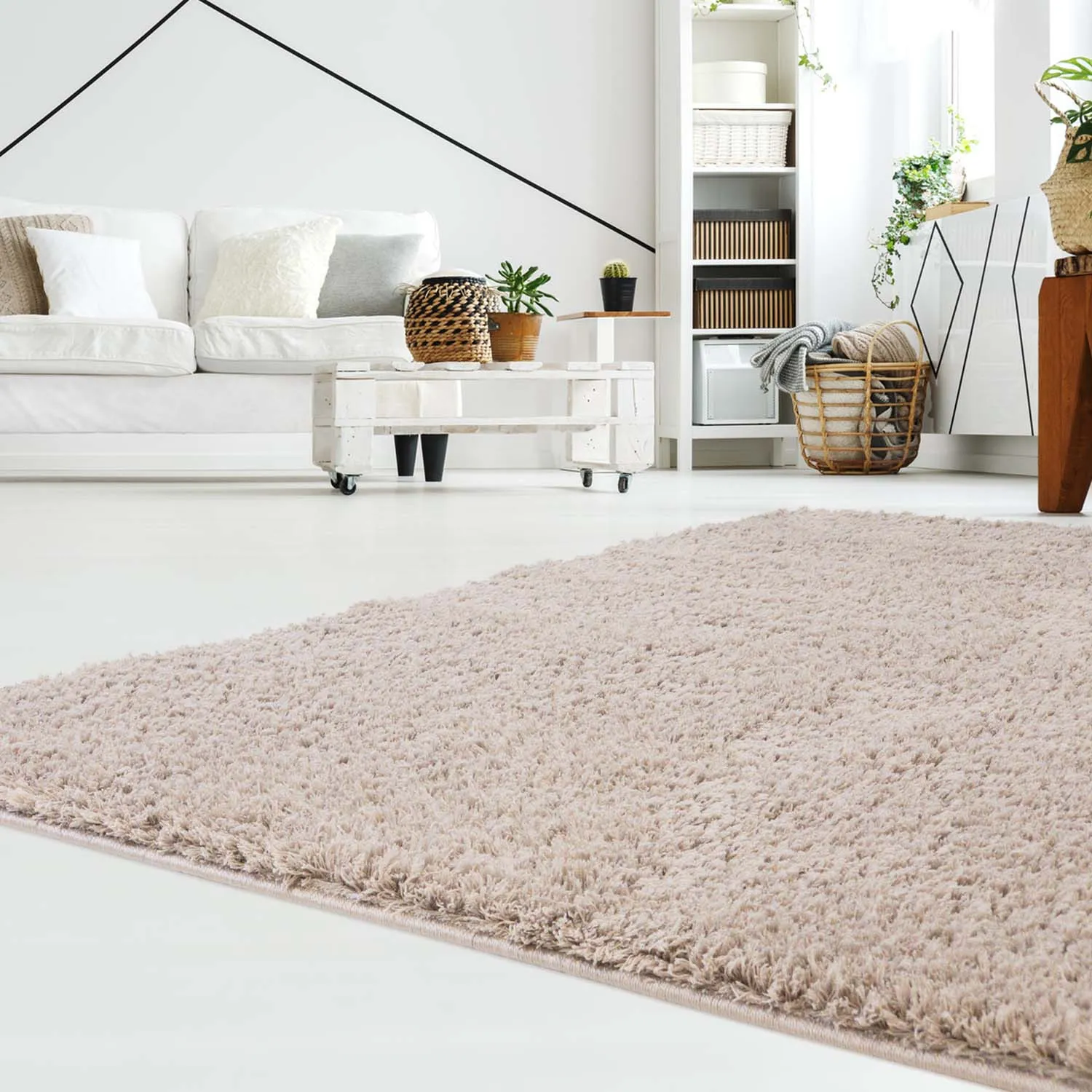 Tapis moelleux - Soft Shine (beige)