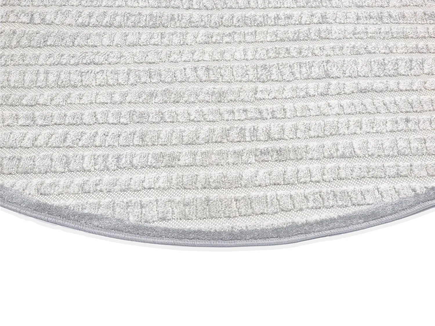 Tapis rond - Intérieur/Extérieur Kendall (crème/gris)