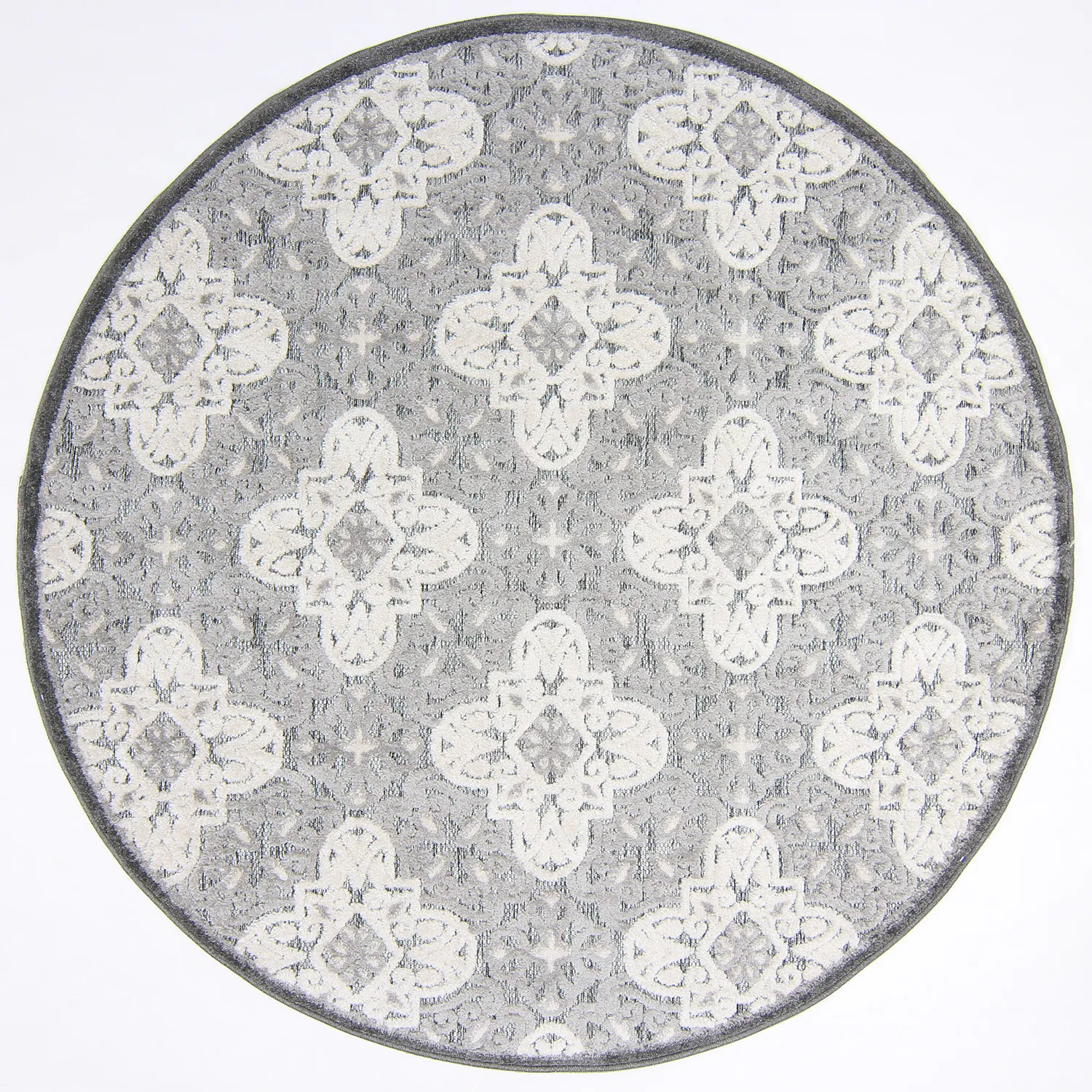 Tapis rond - Intérieur/Extérieur Hampton (gris)