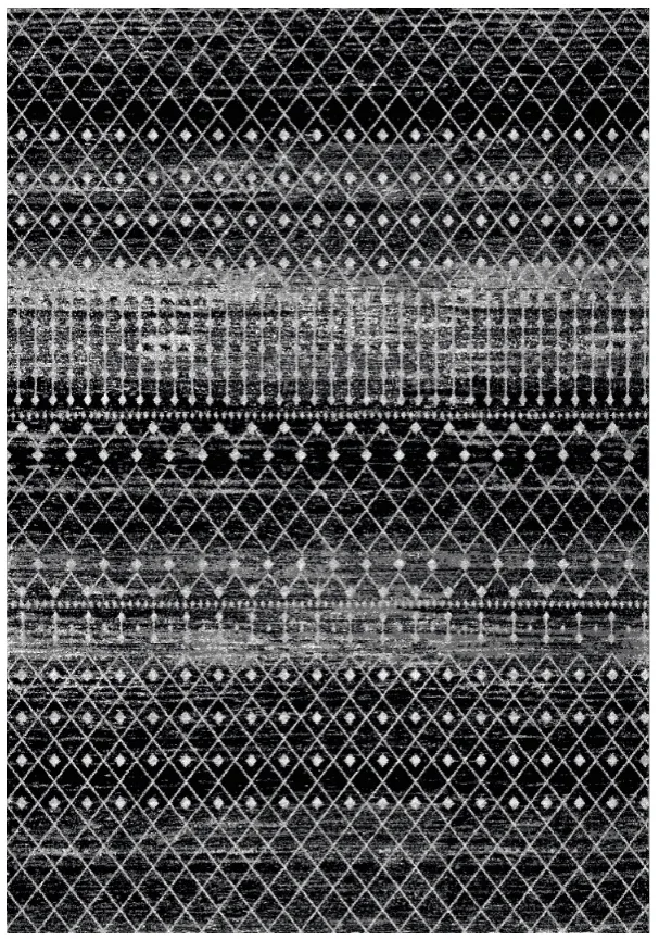 Tapis Wilton - Stella (noir/blanc)