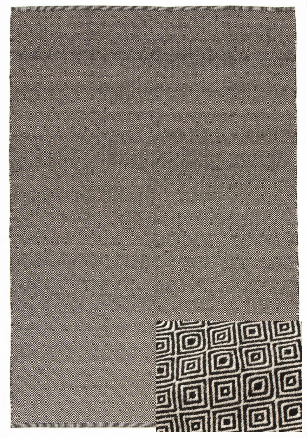 Tapis en laine - Varella (noir/blanc)