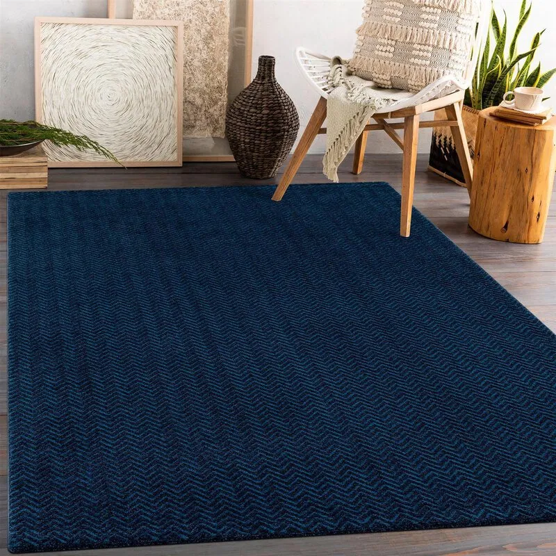 Tapis à poils longs - Pandora (bleu)